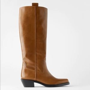Zara leather boots